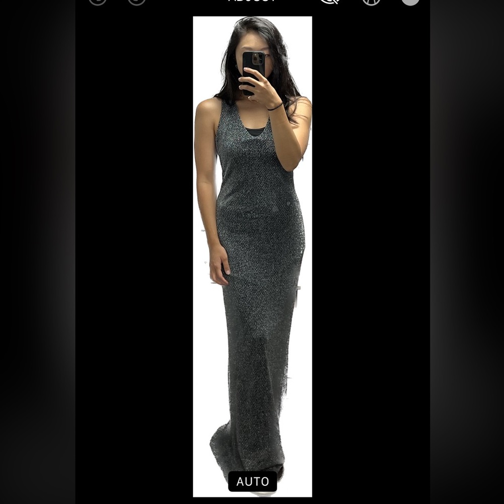 Silver maxi dress